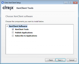 XenClient - installing tools step 2