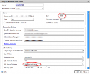 LDAP configured to AD GLobal Catalog